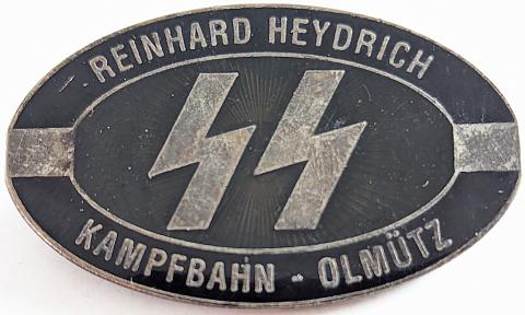 Waffen SS leader Reinhard Heydrich death commemorative pin marked