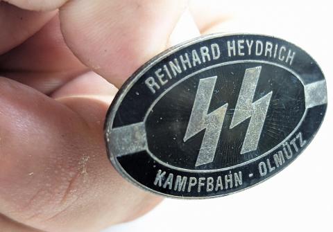 Waffen SS leader Reinhard Heydrich death commemorative pin marked