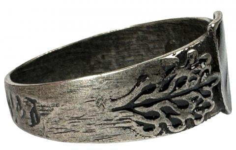 Waffen SS Panzer Division Leibstandarte-SS Adolf Hitler silver ring