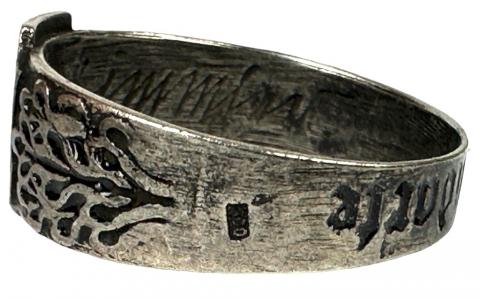 Waffen SS Panzer Division Leibstandarte-SS Adolf Hitler silver ring