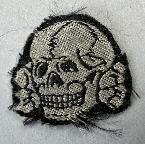 Waffen SS Totenkopf cloth skull insignia M43 cap original