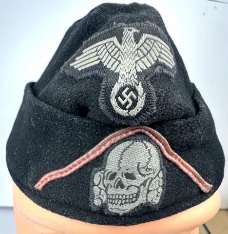 WAFFEN SS totenkopf PANZER grenadier overseas cap NCO eagle skull SS RZM TAG