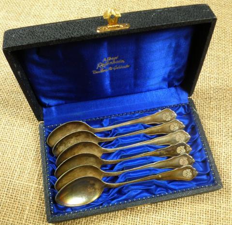 Waffen SS Totenkopf set SS skull silverware original cutlery