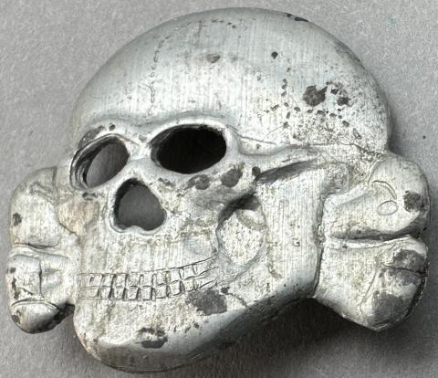 SS Totenkopf skull insignia visor cap RZM m1/52 original for sale