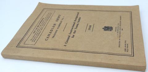 WW2 CANADA CANADIAN ARMY training pamphlet 1940 for young soldier book