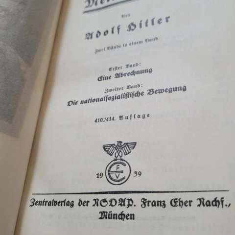 WW2 German Nazi Adolf Hitler book MEIN KAMPF with RARE dust cover