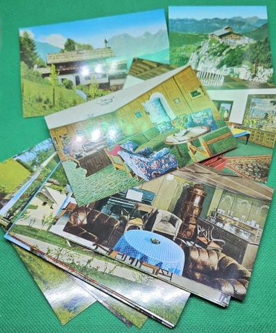 WW2 German Nazi Adolf Hitler Fuhrer home eagle nest BERGHOF collection of postcards before 1945 in a book