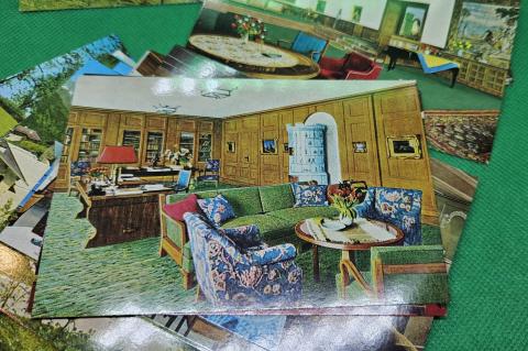 WW2 German Nazi Adolf Hitler Fuhrer home eagle nest BERGHOF collection of postcards before 1945 in a book