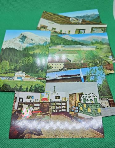 WW2 German Nazi Adolf Hitler Fuhrer home eagle nest BERGHOF collection of poWW2 German Nazi Adolf Hitler Fuhrer home eagle nest BERGHOF collection of postcards before 1945 in a book