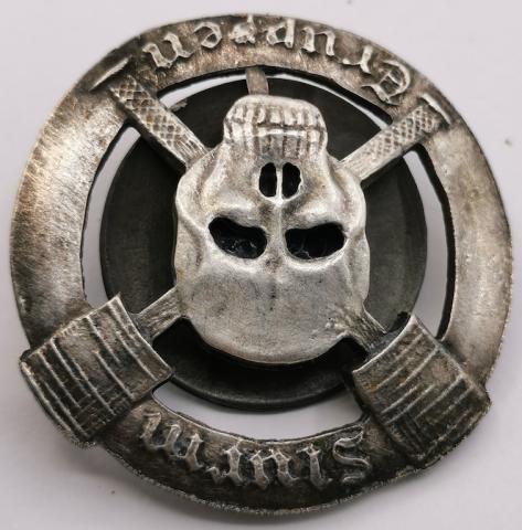 WW2 German Nazi Austrian Sturm Truppen totenkopf pin badge by RZM