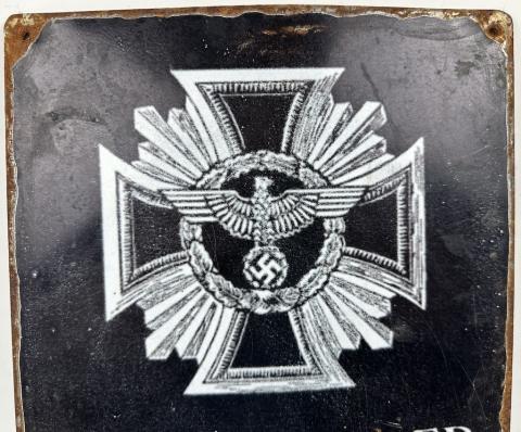 Ww2 German Nazi Der Weg Der NSDAP der Reichsfuhrer SS SS-Hauptamt metal sign Waffen SS