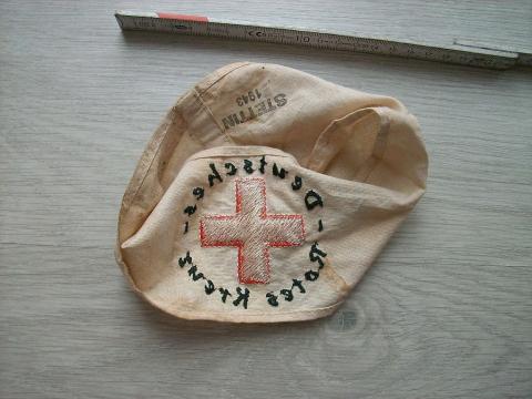 WW2 German Nazi deutsche rotes kreuz drk armband stamped red cross medical