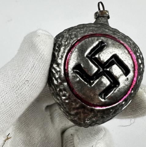 original third reich CHRISTMAS ORNAMENT SWASTIKA nazi german