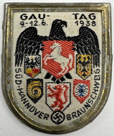WW2 German Nazi early NSDAP GAU TAG PIN 1938