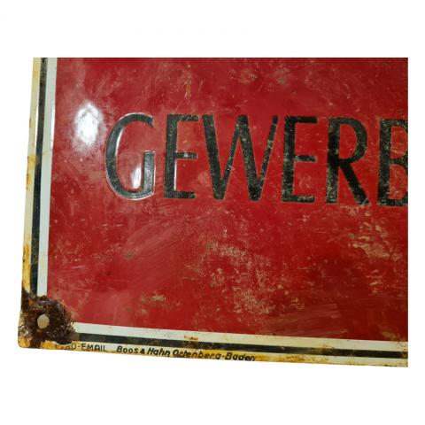 NSDAP gewerbeaufsichtsamt enamel sign original for sale board WW2 German Nazi