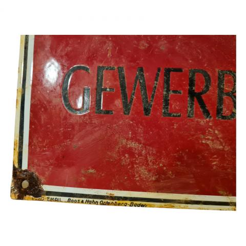 NSDAP gewerbeaufsichtsamt enamel sign original for sale board WW2 German Nazi