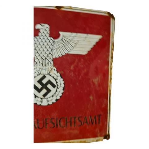 NSDAP gewerbeaufsichtsamt enamel sign original for sale board WW2 German Nazi