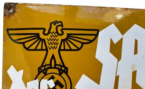 WW2 German Nazi early SA mann paramilitary Third reich metal signWW2 German Nazi early SA mann paramilitary Third reich metal sign
