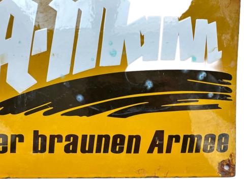 WW2 German Nazi early SA mann paramilitary Third reich metal sign
