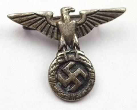 WW2 German Nazi Early SA Paramilitary Brown Shirts metal insignia cap Assmann GesGesch
