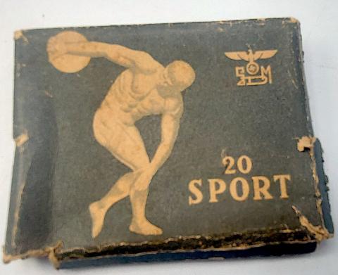 WW2 GERMAN NAZI early Third Reich 1936 Olympics Berlin sports photos (2) in original box with Swastika
