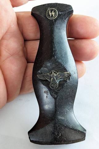 original early Waffen SS dagger black wooden grip hanger part
