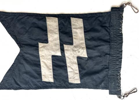 WWII German Nazi original WAFFEN SS flag banner drapeau allemand