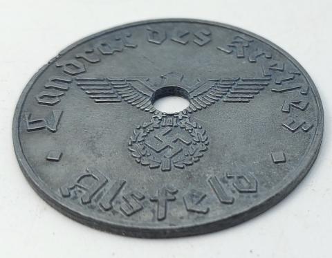 WW2 German Nazi Heer - Waffen SS licence plates identification metal disk unissued