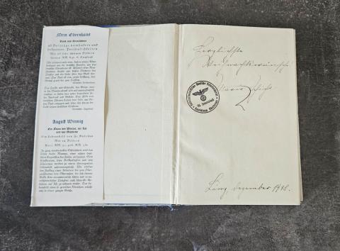 WW2 German Nazi HERMANN GOERING WIFE'S CARIN GORING BIOGRAPHY BOOK - CARINHALL signed & stamped