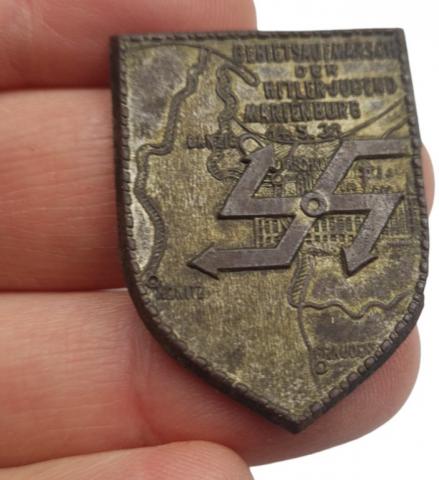WW2 German Nazi Hitler Youth Badge HJ Marienburg Malbork WMG Gdansk Order
