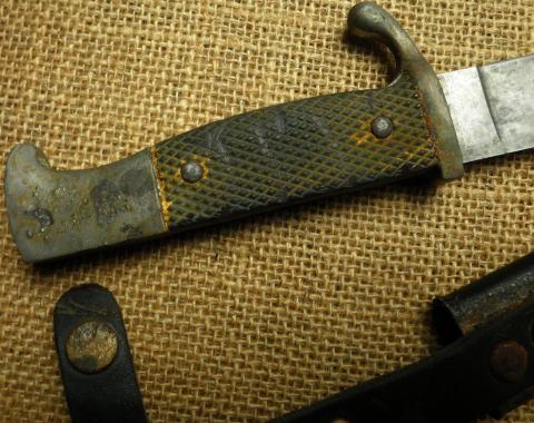WW2 German Nazi Hitler Youth early knife by Tiger with MOTTO HJ