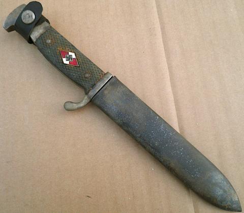 WW2 German Nazi HITLER YOUTH HJ Honour knife with MOTTO by TIGER