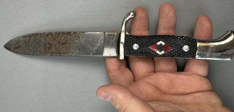 WW2 German Nazi HITLER YOUTH knife by Herbertz, C. Jul. no etui