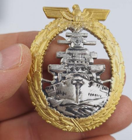 WW2 German Nazi Kriegsmarine High Seas Fleet Badge award km navy