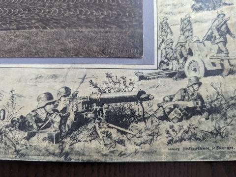 Ww2 German Nazi photo Wehrmacht Regiment war drawings frame