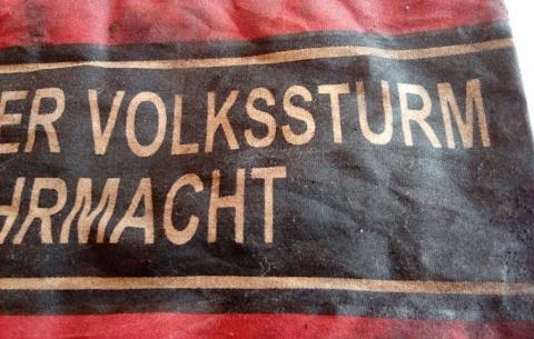 WW2 German Nazi late war Deutscher Volkssturm Wehrmacht uniform tunic armband 
