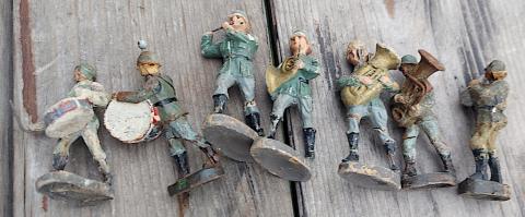 WW2 German Nazi lot of 7 parade wehrmacht musiciens Heer Army Soldier figurines toys war WWII