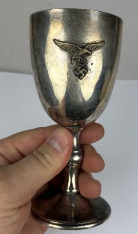 WW2 German Nazi LUFTWAFFE silverware cup RZM marked
