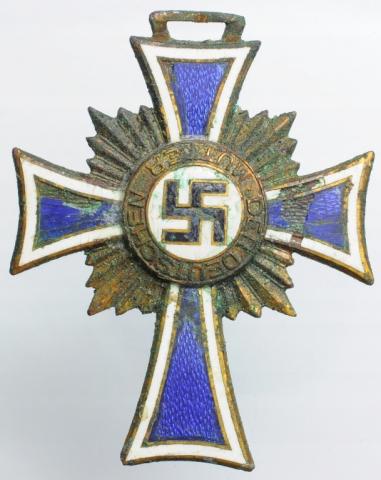 WW2 German Nazi mother cross in gold medal award relic no ribbon