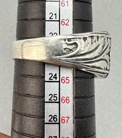 WW2 German Nazi Waffen ss silver ring officer original SS runes