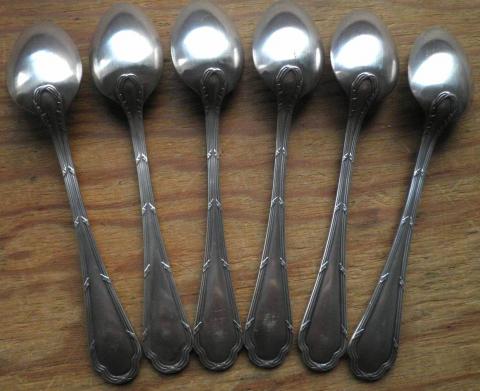 WW2 German Nazi nice Wehrmacht spoons cutlery case marked silver silverware