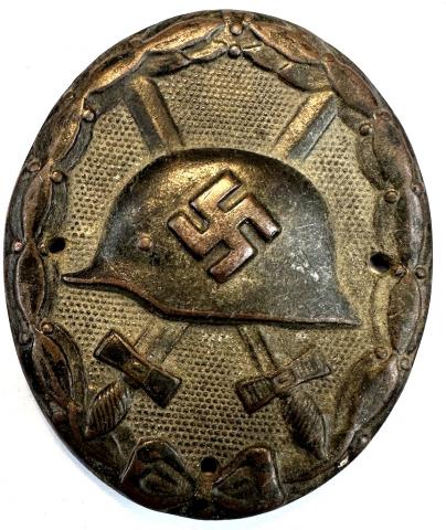 WW2 German Nazi nice Wound badge medal award in bronze worn