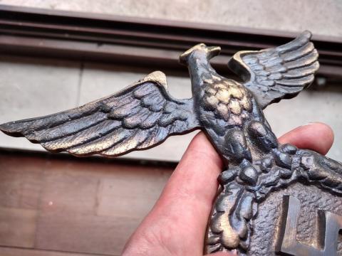 WW2 German Nazi NSDAP Third Reich wall metal eagle marked 1940