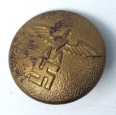 WW2 German Nazi Officer uniform tunic golden button with Third Reich eagle and Swastika by RZM
