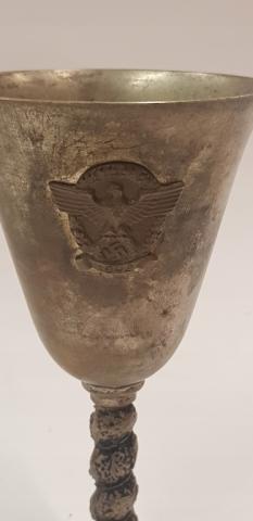 WW2 German Nazi Polize Polizei Staatpolizei gestapo SS silverware wine cup no base relic