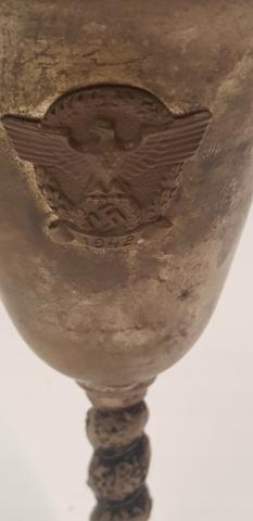 WW2 German Nazi Polize Polizei Staatpolizei gestapo SS silverware wine cup no base relic