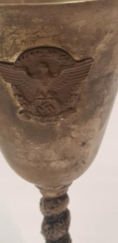 WW2 German Nazi Polize Polizei Staatpolizei gestapo SS silverware wine cup no base relic