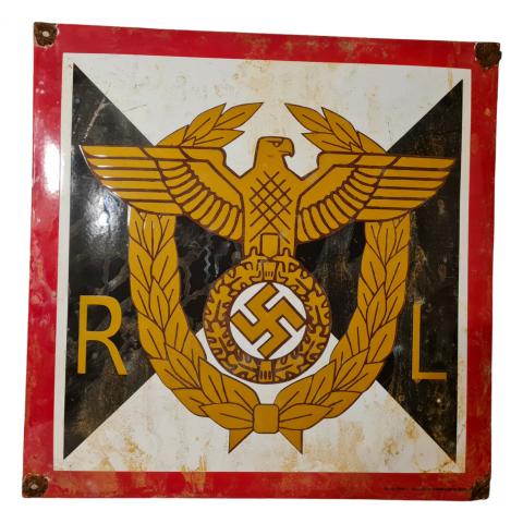 WW2 German Nazi NSDAP Reichsleiter national leader or Reich leader large metal enamel sign original