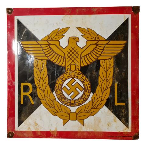 WW2 German Nazi NSDAP Reichsleiter national leader or Reich leader large metal enamel sign original