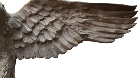 WW2 German Nazi original early Waffen SS eagle statue desktop totenkopf